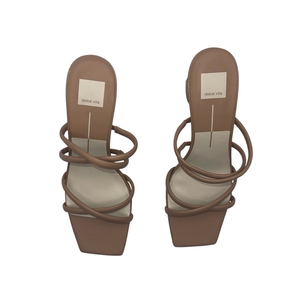 DOLCE VITA Women's Patsi Block Heel Sandal Women’s Size 10 M - Cafe Leather NWOB - Picture 3 of 10